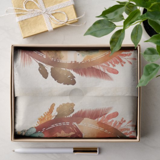 Wüstenkaktus und Gebirge Seidenpapier (Geschenk)