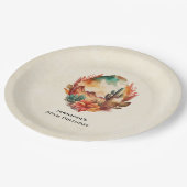 Wüstenkaktus und Gebirge zum Geburtstag Pappteller (Schrägansicht)