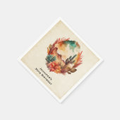 Wüstenkaktus und Gebirge zum Geburtstag Serviette (Ecke)