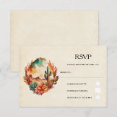 Wüstenkaktus und Hochzeiten der Berge RSVP Karte (Vorne/Hinten)
