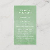 Wüstenkaktus Visitenkarte (Rückseite)