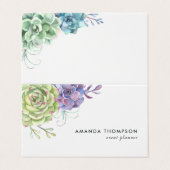 Wüstenkaktus Visitenkarten (Außenseite Aufgefaltet)