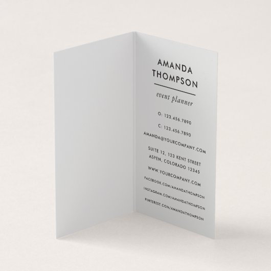 Wüstenkaktus Visitenkarten (Innenseite)