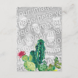 Wüstenkaktus Wasserfarbe Fügen Sie Ihre eigenen Fo Begleitkarte