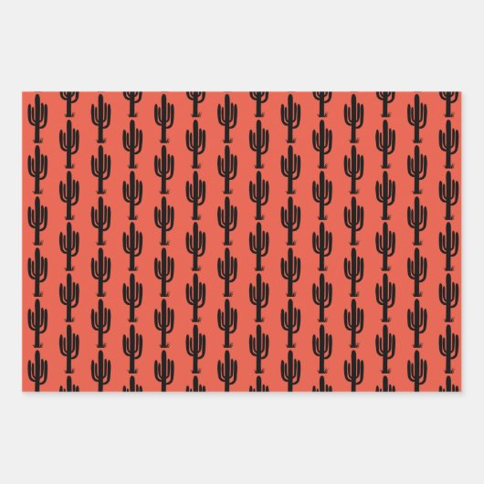 Wüstenkaktus Wrapping Paper Set Geschenkpapier Set (Vorderseite 3)