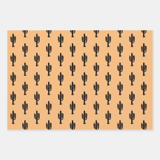 Wüstenkaktus Wrapping Paper Set Geschenkpapier Set (Vorderseite)