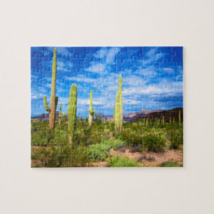 Wüstenkaktuslandschaft, Arizona Puzzle
