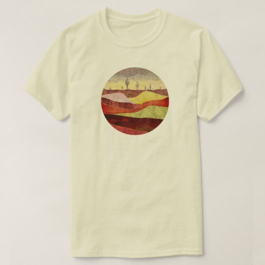 Wüstenkaktuslandschaft T-Shirt (Design vorne)