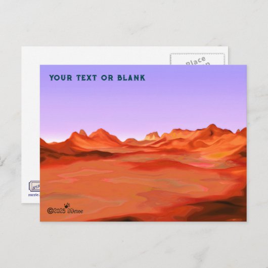 Wüstenkalm Feiertagspostkarte (Vorne/Hinten)