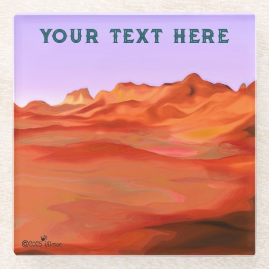 Wüstenkalm Glasuntersetzer (Vorderseite)