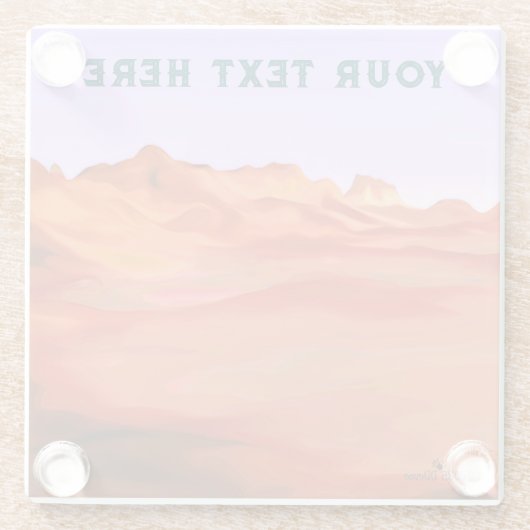 Wüstenkalm Glasuntersetzer (Rückseite)