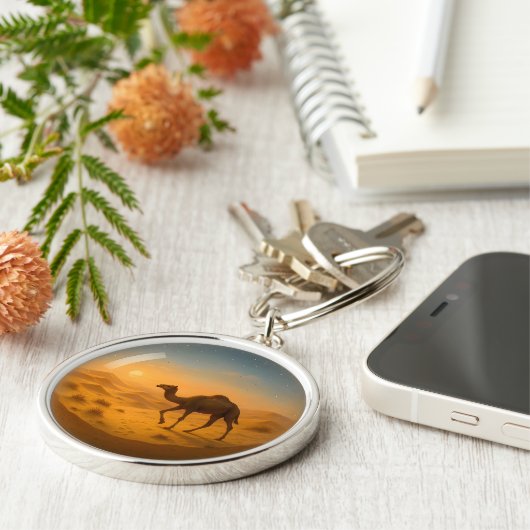 Wüstenkamel im Schlüsselanhänger Glaskugel (Seite)