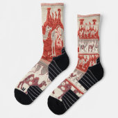 Wüstenkamele Karawanen Kunst Socken (Links)