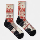 Wüstenkamele Karawanen Kunst Socken (Rechts)