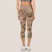 Wüstenkampfarena mit Kies, Militär, Armee Capri Leggings (Rückseite)