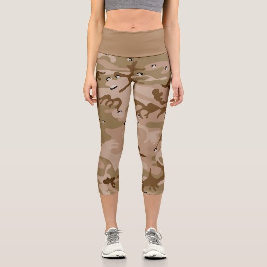 Wüstenkampfarena mit Kies, Militär, Armee Capri Leggings (Vorderseite)