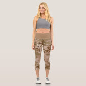 Wüstenkampfarena mit Kies, Militär, Armee Capri Leggings (Vorderseite)