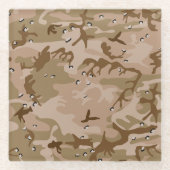 Wüstenkampfarena mit Kies, Militär, Armee Glasuntersetzer (Vorderseite)