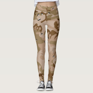 Wüstenkampfarena mit Kies, Militär, Armee Leggings