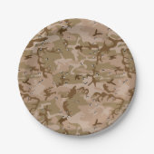 Wüstenkampfarena mit Kies, Militär, Armee Pappteller (Vorderseite)