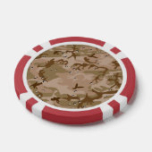Wüstenkampfarena mit Kies, Militär, Armee Pokerchips (Einzeln)