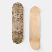 Wüstenkampfarena mit Kies, Militär, Armee Skateboard (Vorderseite)