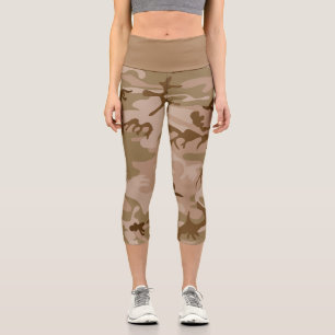 Wüstenkampfmuster, militärisches Muster, Armee Capri Leggings