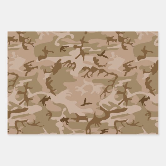 Wüstenkampfmuster, militärisches Muster, Armee Geschenkpapier Set (Vorderseite 3)