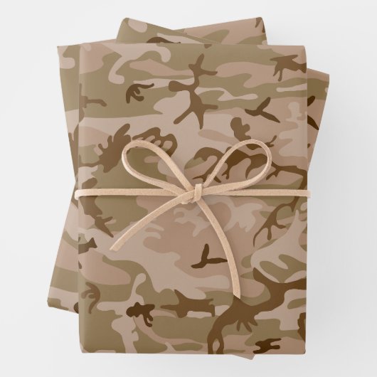 Wüstenkampfmuster, militärisches Muster, Armee Geschenkpapier Set (Beispiel)