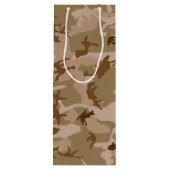 Wüstenkampfmuster, militärisches Muster, Armee Geschenktüte Für Weinflaschen (Rückseite)