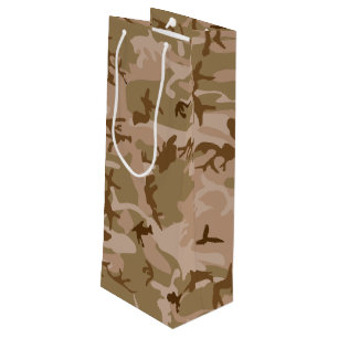 Wüstenkampfmuster, militärisches Muster, Armee Geschenktüte Für Weinflaschen