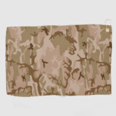 Wüstenkampfmuster, militärisches Muster, Armee Golfhandtuch (Horizontal)