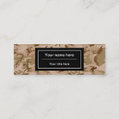 Wüstenkampfmuster, militärisches Muster, Armee Mini Visitenkarte (Rückseite)