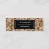 Wüstenkampfmuster, militärisches Muster, Armee Mini Visitenkarte (Rückseite)