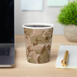 Wüstenkampfmuster, militärisches Muster, Armee Pappbecher