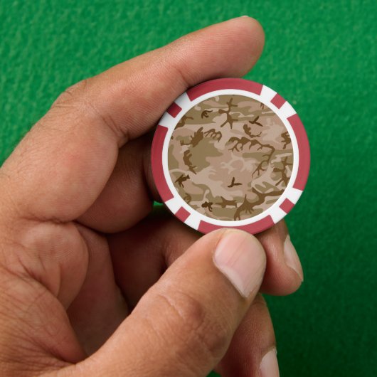 Wüstenkampfmuster, militärisches Muster, Armee Pokerchips (Hand)