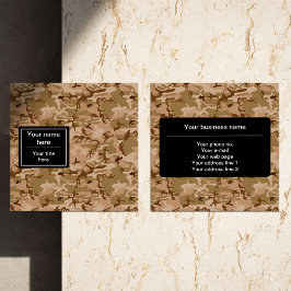 Wüstenkampfmuster, militärisches Muster, Armee Quadratische Visitenkarte