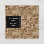Wüstenkampfmuster, militärisches Muster, Armee Quadratische Visitenkarte (Rückseite)