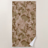 Wüstenkampfmuster, militärisches Muster, Armee Strandtuch (Vorderseite)