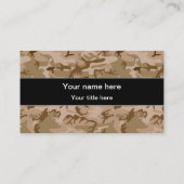 Wüstenkampfmuster, militärisches Muster, Armee Visitenkarte (Rückseite)