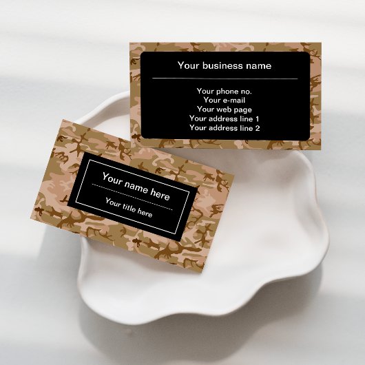 Wüstenkampfmuster, militärisches Muster, Armee Visitenkarte