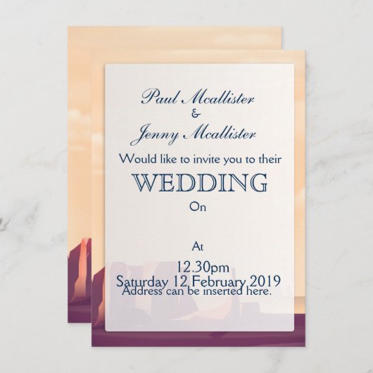 Wüstenkanonen Einladung (Vorne/Hinten)