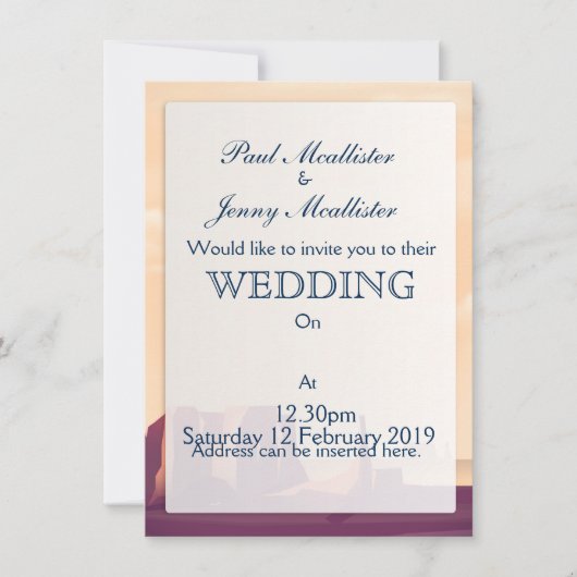 Wüstenkanonen Einladung (Vorderseite)