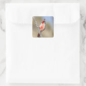 WüstenKardinal Quadratischer Aufkleber (Tasche)