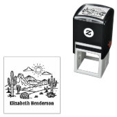 Wüstenkatze Landschaft #3S mit optionalem Namen Permastempel (Beispiel)