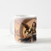 Wüstenkriegerin-Mug 'Erhebe dich darüber' Kaffeetasse (Vorderseite Links)