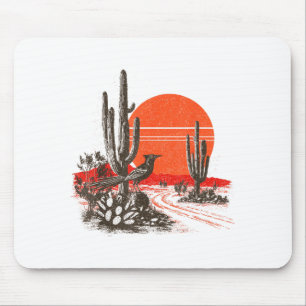 Wüstenkuckuck Vogel Wüstenkaktus Arizona New Mexic Mousepad