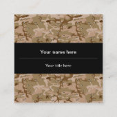 Wüstenkuppel, Militärmuster, Armee Quadratische Visitenkarte (Rückseite)