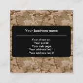 Wüstenkuppel, Militärmuster, Armee Quadratische Visitenkarte (Vorderseite)