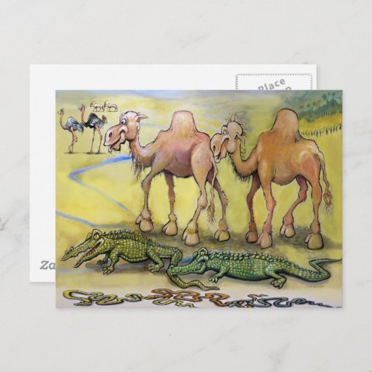 Wüstenküste Postkarte (Vorne/Hinten)